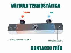 Aica Columna De Ducha | columna de ducha termostática alcachofa de ducha con en cromo barra ajustable 80-120cm