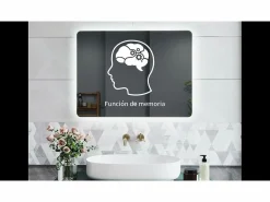 Accesorios De Cuarto De Baño|Espejo De Cuarto De Baño | AICA Espejo de baño con luz LED,120 x 70 cm,luz led+ brillo ajustable+ función de memoria agapada