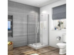 Mampara de ducha cuadrada angular plegable 6mm antical,(680-700)x(680-700)x1950mm < Aica Outlet