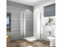Mampara de ducha cuadrada angular plegable 6mm antical,(680-700)x(680-700)x1950mm < Aica Outlet