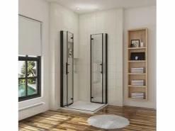 Mampara de ducha cuadrada plegable vidrio easyclean 5mm,(780-800)x(780-800)x1900mm < Aica Clearance