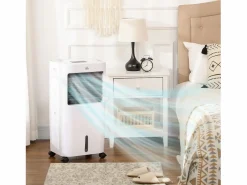 Aire acondicionado portátil 3 en 1 con humidificación, refrigeración por agua, 15 L, oscilación de 60°, control remoto, temporizador de 8 h, para 20 m² < Online
