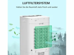 Aire acondicionado portátil 3 en 1 con humidificación, refrigeración por agua, 15 L, oscilación de 60°, control remoto, temporizador de 8 h, para 20 m² < Online