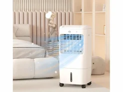 Aire acondicionado portátil 3 en 1 con función de enfriamiento y humidificación, 15 L, oscilación de 60°, control remoto, pantalla LED, para habitaciones de 20 m² < Sale
