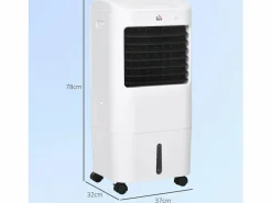 Aire acondicionado portátil 3 en 1 con función de enfriamiento y humidificación, 15 L, oscilación de 60°, control remoto, pantalla LED, para habitaciones de 20 m² < Sale