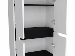 Alacena Herring en melamina con 4 puertas y 5 estantes , blanco , 170 cm X 60 cm X 30 cm < TuHome Outlet