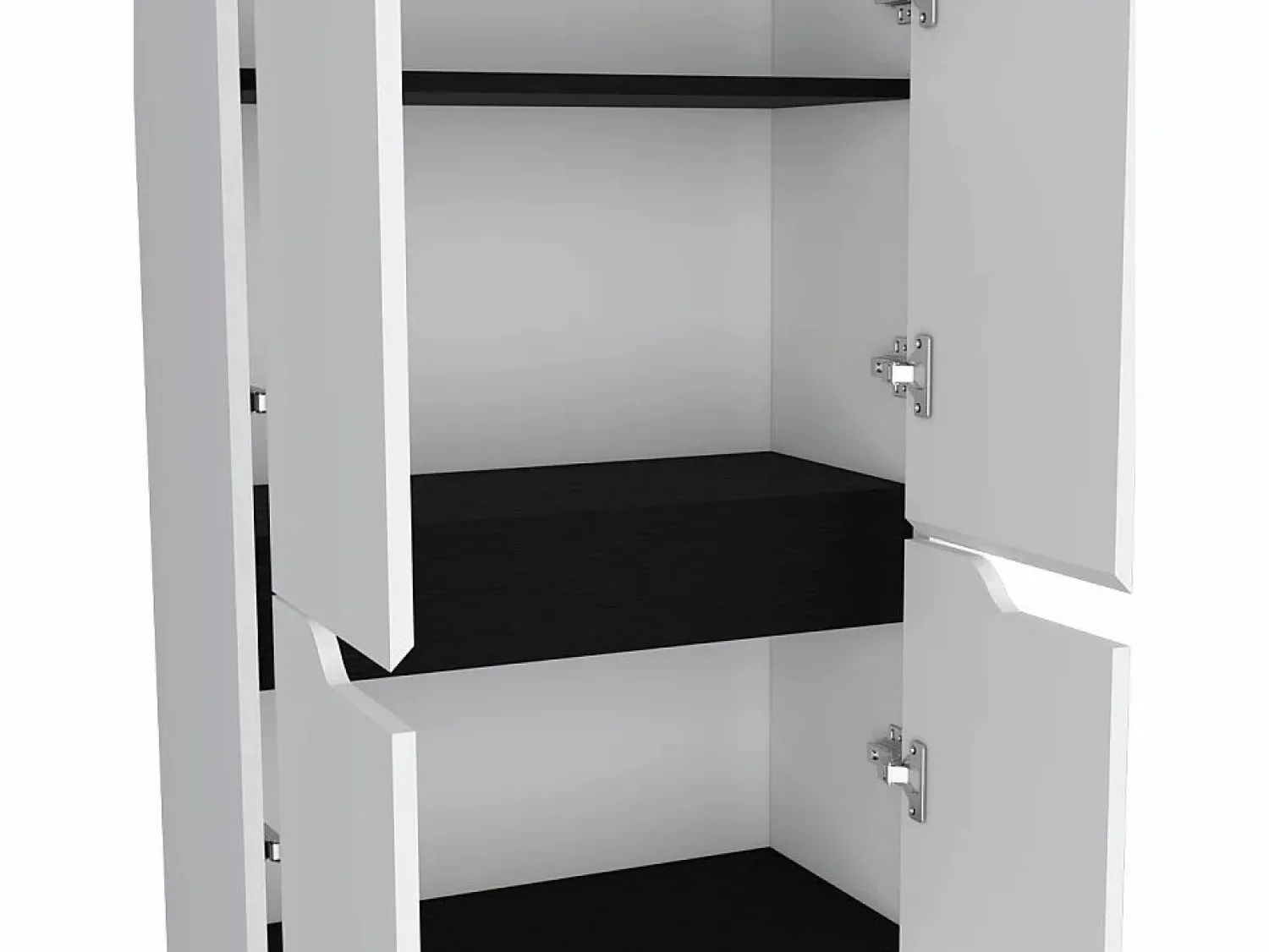 Alacena Herring en melamina con 4 puertas y 5 estantes , blanco , 170 cm X 60 cm X 30 cm < TuHome Outlet