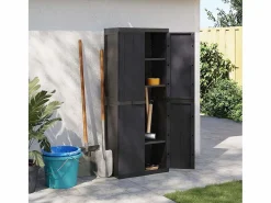 Alavieska Armario de almacenaje exterior PP 65x37x165 cm < Garden Furniture Discount
