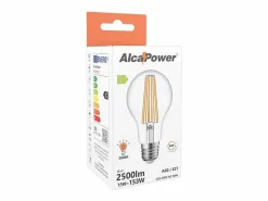 Bombilla | Alcapower - Bombilla LED E27 A60 de 15 W, 2500 lm, ángulo de 320°, clase energética C, Ø60 mm, luz instantánea, larga duración (3000 K)