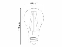 Bombilla * Alcapower - Bombilla LED E27 A67 de 18 W, 3280 lm, ángulo de 320°, clase energética C, Ø67 mm, luz instantánea, larga duración (3000 K) Transparente