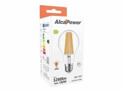 Bombilla * Alcapower - Bombilla LED E27 A67 de 18 W, 3280 lm, ángulo de 320°, clase energética C, Ø67 mm, luz instantánea, larga duración (3000 K) Transparente