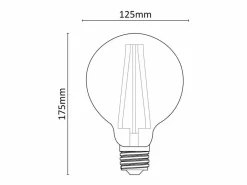 Alcapower - Bombilla LED E27 G125 de 18 W, 3200 lm, ángulo de haz de 320°, clase energética C, Ø125 mm, luz instantánea, larga duración (4000 K) < Discount