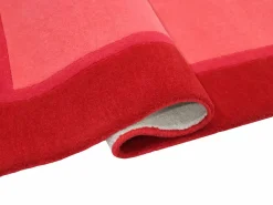 Alfombra 100% lana tejida a mano rojo cereza y rosa, 160 x 230 cm, 2100g/m², MANOLA < OZAIA Best