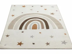 Alfombra Beat Kids Moderna Infantil Arcoíris Estrellas Pastel - - 80x150 cm < the carpet