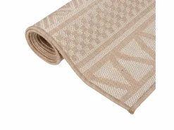 Alfombra de exterior de tejido plano rayas marrones 200x280 cm < Clicnbuy Best