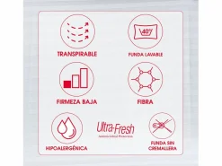 PIKOLIN Almohada | Almohada 150x40cm | Petit Plus | Fibra | Boca abajo
