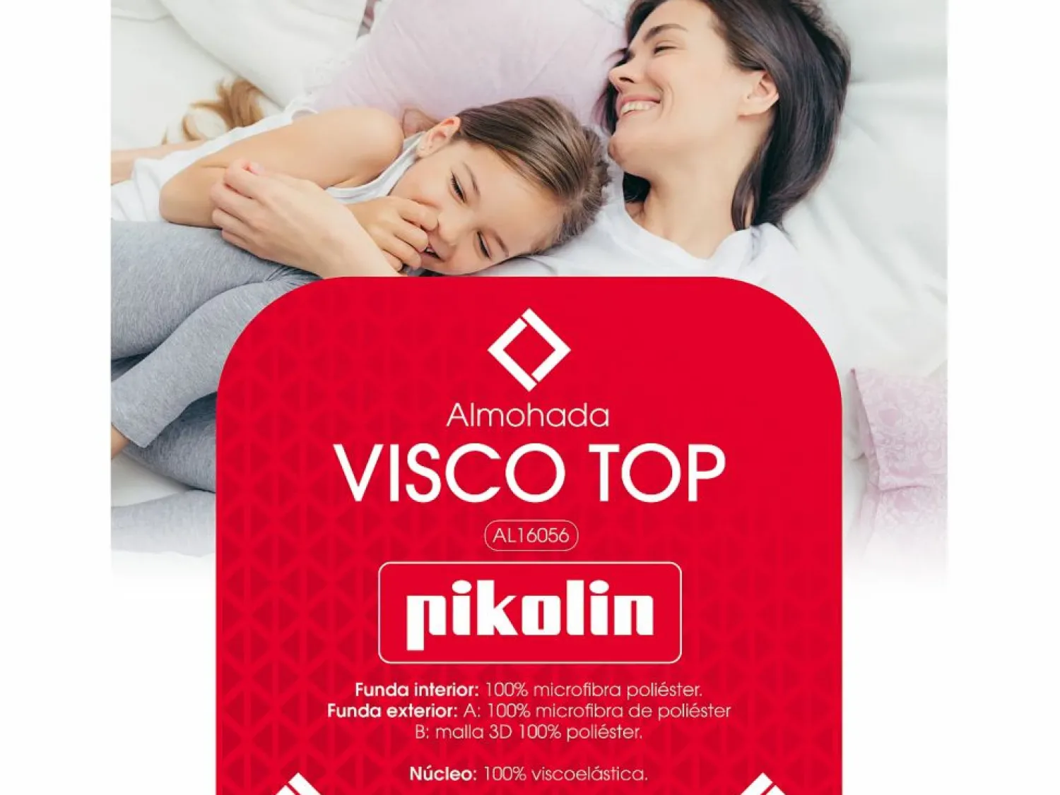 PIKOLIN Almohada * Almohada 75x40cm | Visco Top | Visco | Firme Blanco