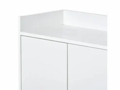 Aparador con 4 puertas sin tirador - estilo contemporáneo - madera + metal - < ModernLuxe New