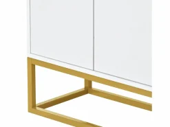 Aparador con 4 puertas sin tirador - estilo contemporáneo - madera + metal - < ModernLuxe New