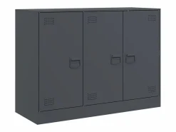 vidaxl Aparador De Cocina * Aparador de acero antracita 99x39x73 cm Gris antracita