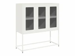 vidaxl Aparador De Cocina * Aparador de acero laminado en frío 100,5x39x107 cm Blanco