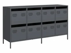 vidaxl Aparador De Cocina * Aparador de acero laminado en frío antracita 135x39x73,5 cm Gris antracita