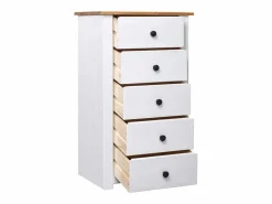 Aparador de madera maciza pino estilo Panamá 46x40x89 cm < vidaxl Sale