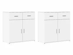vidaxl Aparador De Cocina * Aparadores 2 unidades madera de ingeniería 79x38x80 cm Blanco