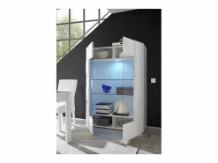 Aparador - LEDS 2 PORTES cristal - lacado CALISTO < Vente-unique Outlet