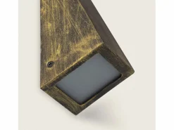 Aplique de Pared Exterior Metal y Cristal Ruzafa < Ledkia Discount