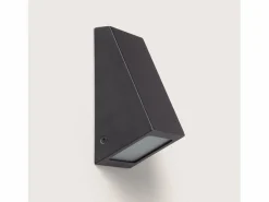 Aplique de Pared Exterior Metal y Cristal Ruzafa < Ledkia Discount