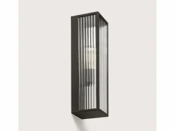 Aplique de Pared Exterior Metal y Cristal Taiga < Ledkia Clearance