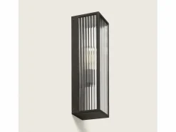 Aplique de Pared Exterior Metal y Cristal Taiga < Ledkia Clearance
