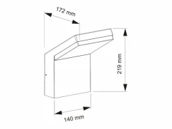 Aplique de pared LED IP54 18W Neo XL Negro 2200K/2700K/3000K Encendido/Apagado < Discount