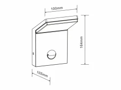 Aplique LED de pared IP54 9W con sensor 2200K/2700K/3000K con sensor crepuscular y de presencia < Online
