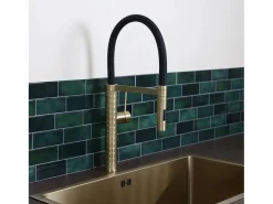 Essebagno Grifo De Cocina * Architek Mezclador de fregadero con rociador móvil Dorado