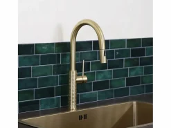 Essebagno Grifo De Cocina * Architek mezclador de fregadero con rociador extraíble oro cepillado Dorado