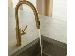 Essebagno Grifo De Cocina * Architek mezclador de fregadero con rociador extraíble oro cepillado Dorado