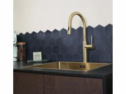 Essebagno Grifo De Cocina * Architek mezclador de fregadero con rociador extraíble oro cepillado Dorado