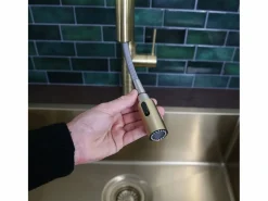 Essebagno Grifo De Cocina * Architek mezclador de fregadero con rociador extraíble oro cepillado Dorado
