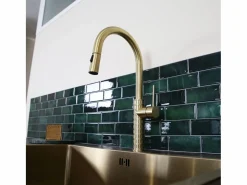 Essebagno Grifo De Cocina * Architek mezclador de fregadero con rociador extraíble oro cepillado Dorado