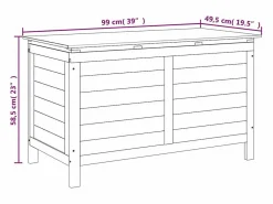 Arcón de jardín madera maciza abeto 99x49,5x58,5 cm < vidaxl Outlet