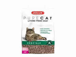Arena vegetal natural para gatos 8L < ZOLUX Online
