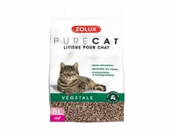 Arena vegetal natural para gatos 8L < ZOLUX Online