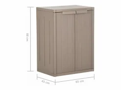 Armario almacenaje de jardín PP apariencia madera 65x45x88 cm < vidaxl Outlet