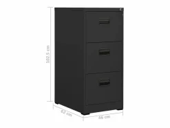 Armario archivador de acero antracita 46x62x102,5 cm < vidaxl Clearance