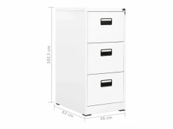 Armario archivador de acero 46x62x102,5 cm < vidaxl Sale