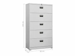 Armario archivador de acero claro 90x46x164 cm < vidaxl Clearance