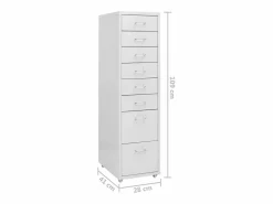 Armario archivador móvil metal 28x41x109 cm < vidaxl