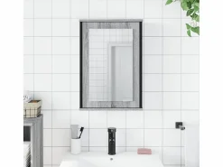 Armario con espejo de baño madera Sonoma 42x12x60 cm ES183056 < Hot
